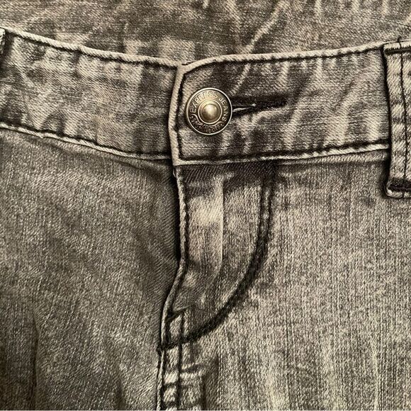 Express Zelda Slim Fit Ultra Low Rise Gray Jeans (Size 8) - Picture 7 of 11